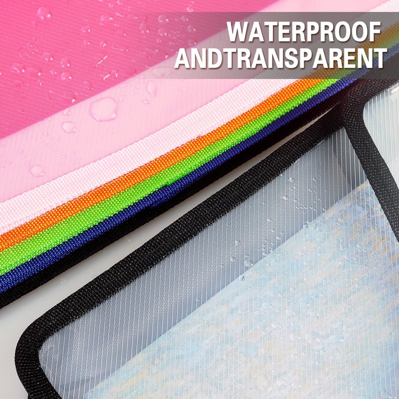 Tamaki Plastic Expanding File Folder, Transparent envelopes with Snap Closure, No Dividers, Large Capacity, Fit Letter/A4 Size (Black) - Image 5