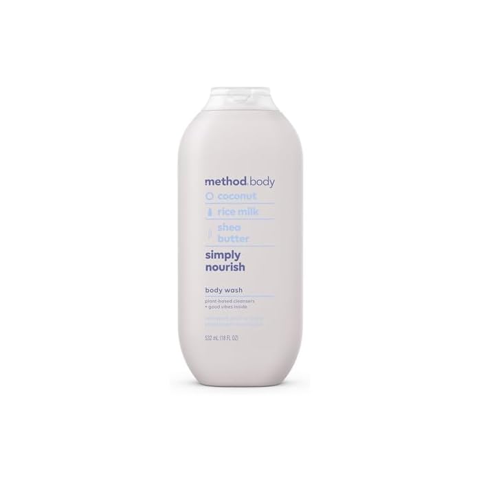 Method Body Wash, Simply Nourish, Paraben and Phthalate Free, 18 oz (Pack of 1)
