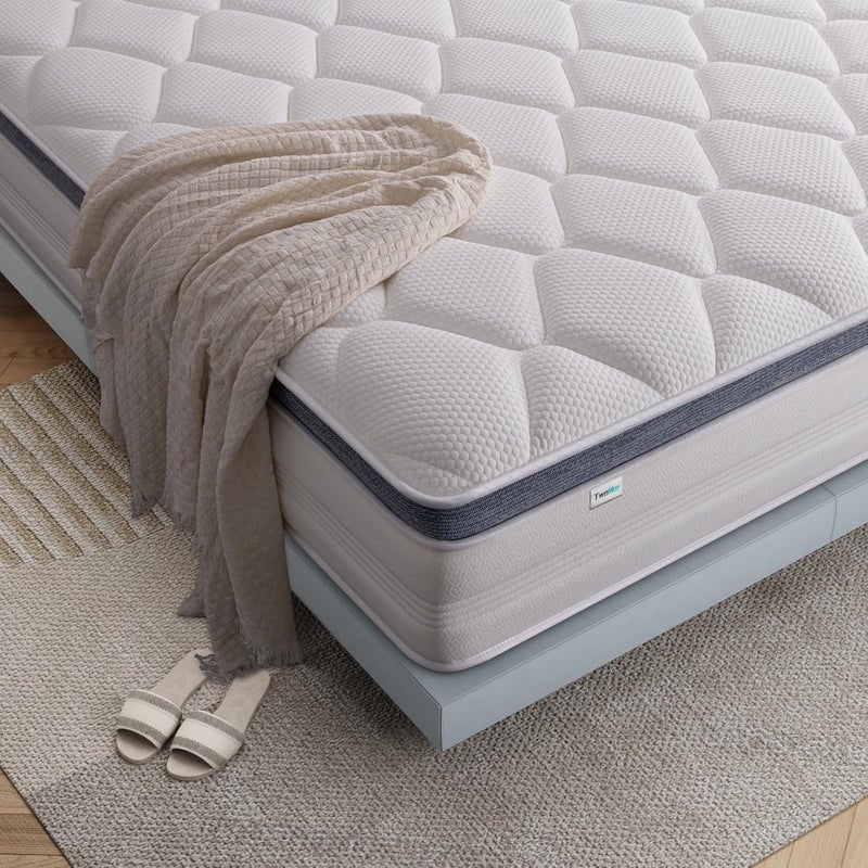 Twolike Hybrid Mattress, 150x200x20CM Individual Pocket Springs for Motion Isolation & Pressure Relief,Medium Firmness - Image 3