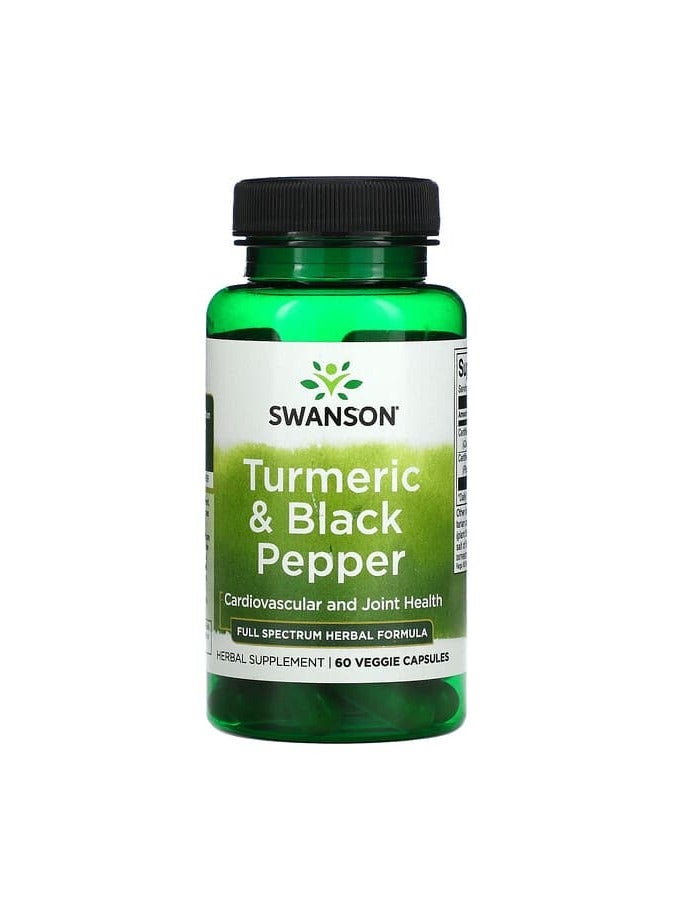Turmeric & Black Pepper, 60 Veggie Capsules