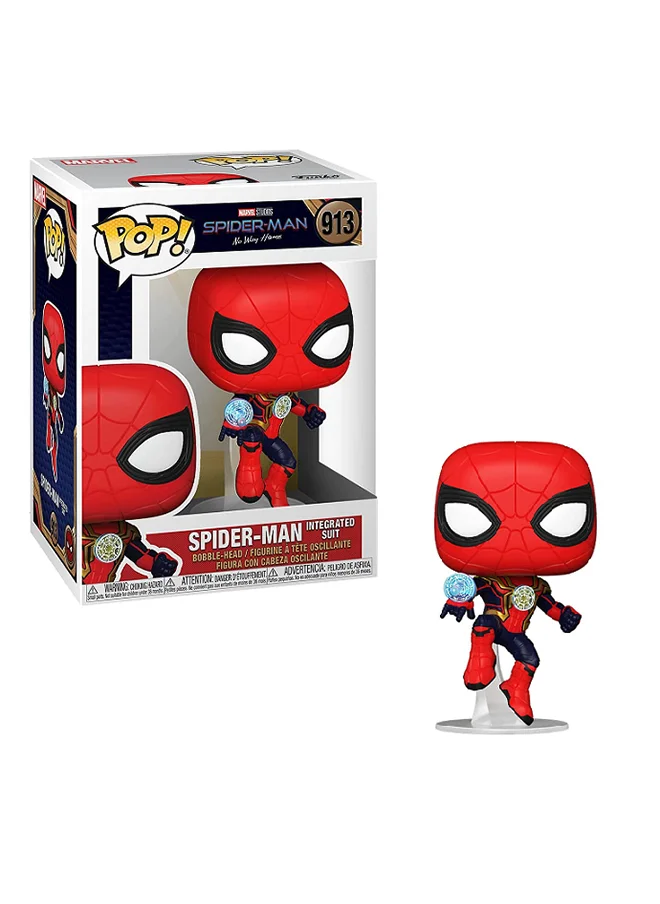 فانكو Pop Marvel Spider-Man No Way Home - Spider-Man Integrated Suit Collectible Vinyl Figure, Official Merchandise, Toys for Kids & Adults, Perfect for Movie Fans, Model Figure for Collectors- 56829