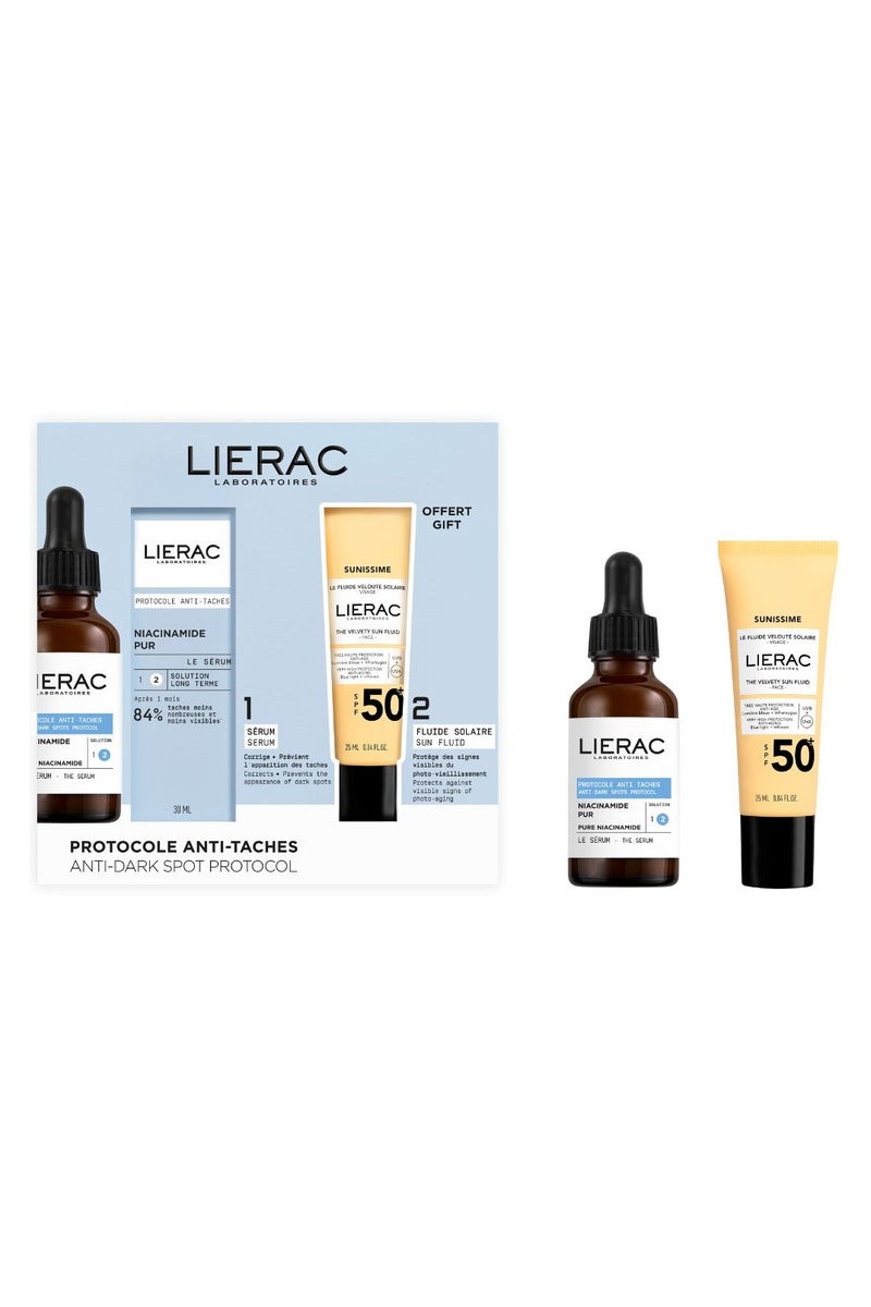 ليراك سيروم ليراك المضاد للبقع الداكنة 30 مل + سائل صن سيمي المخملي الواقي من الشمس SPF50+ 25 مل - Image 1