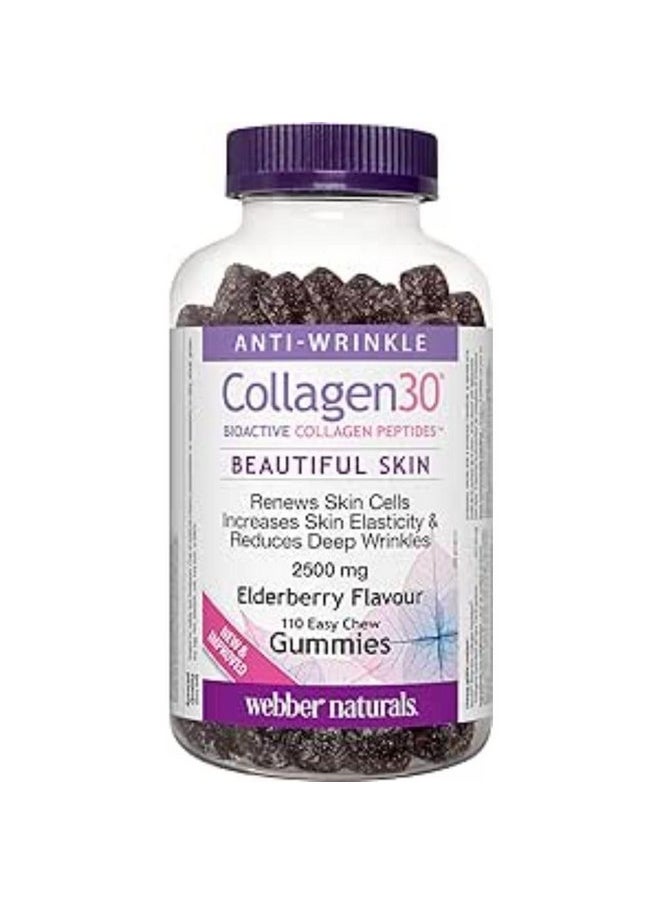 Webber Naturals Collagen30, Anti-Wrinkle, Bioactive Collagen Peptides, Gummy, Type I and III, 2,500 mg, 110 Count - pzsku/Z9D919795C8CE7DC80DA7Z/45/_/1739882093/2d681042-bc7c-4f5e-bc40-0836562e00de