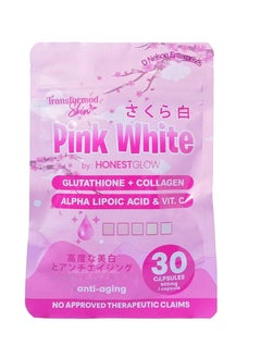 Transformed Skin Honest Glow Pink White Glutathione + Collagen 30 Capsule