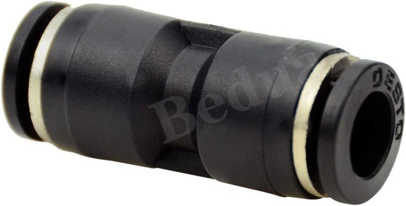 beduan Pneumatic Push to Connect Fitting, 1/4" x 1/4" Tube OD Straight Quick Adapter Air Fitting （Pack of 10） - Image 3