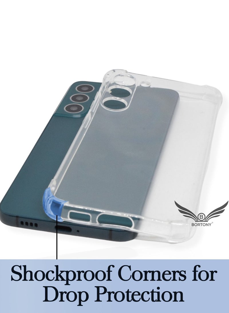 BORTONY Galaxy S23 Cover Crystal Clear Case Slim Anti Scratch Bumper TPU Shockproof Protective Phone Case Cover for Samsung Galaxy S23 - Image 3