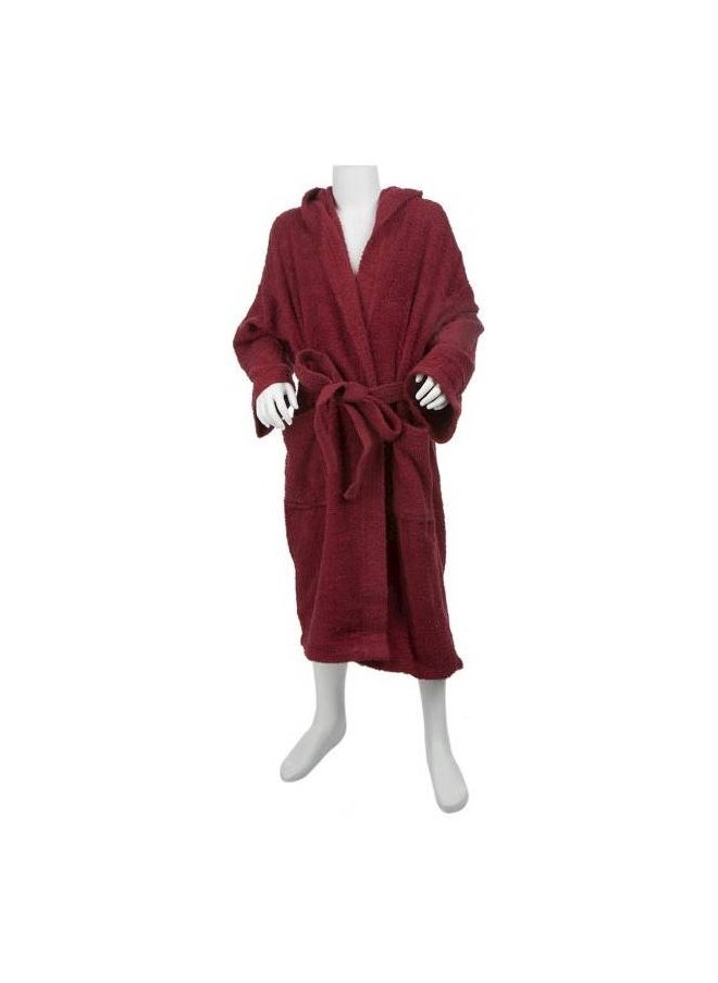 FASHION Adult Bath Robe Solid By , BURGUNDY size - S 