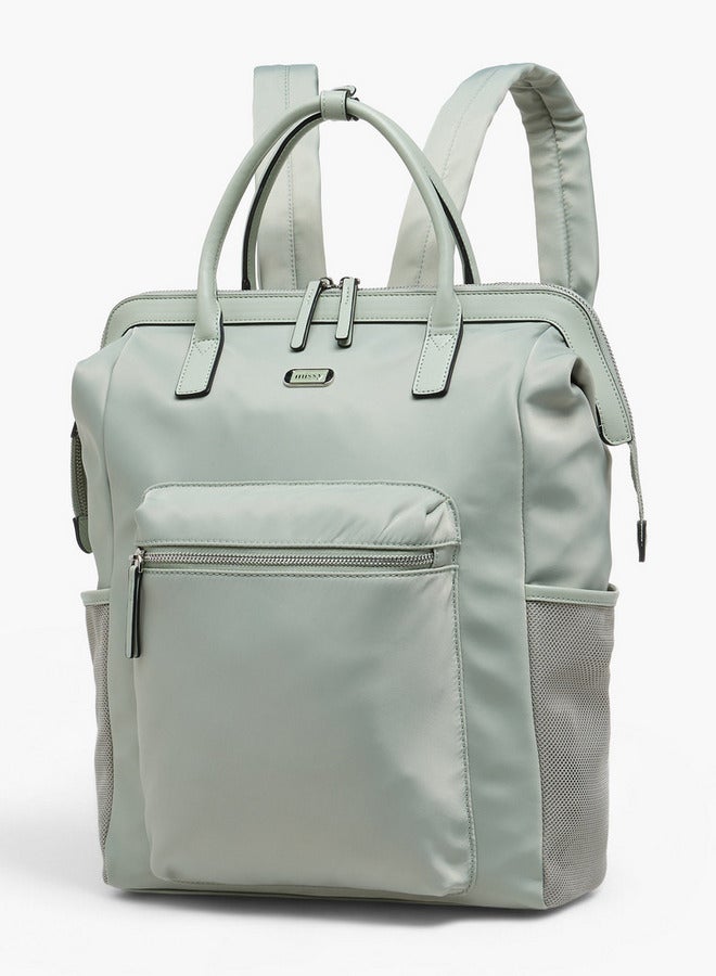 MISSY Solid Backpack with Adjustable Straps and Zip Closure - 30x10x35 cm - Image 2