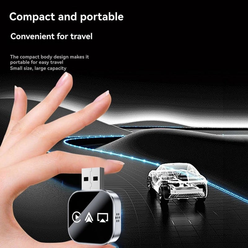 Three-in-one wireless intelligent car interconnection adapter Silver (support Carplay, Airplay, Android Auto, wired to wireless plug and play) - Image 2