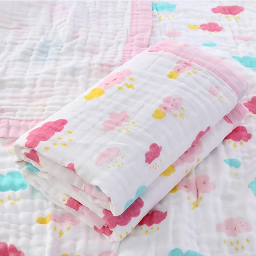 BABY MUSLIN - NEWBORN ESSENTIALS BABY MUSLIN NEWBORN ESSENTIALS Premium Muslin Baby Blanket 100 Cotton 6 Layer Super Soft Blanket Blanket for New Born Baby Towel for Newborns and Toddlers 110cm x110 c