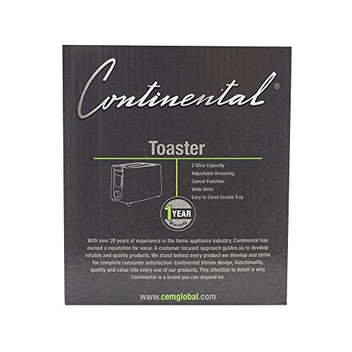 Continental Electric CE North America CETT019 2-Slice Toaster-BLK - Image 5