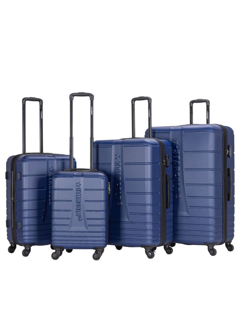 Stargold - 4 Pack Of Hardside Spinner Number Locked Luggage Trolley - Image 1