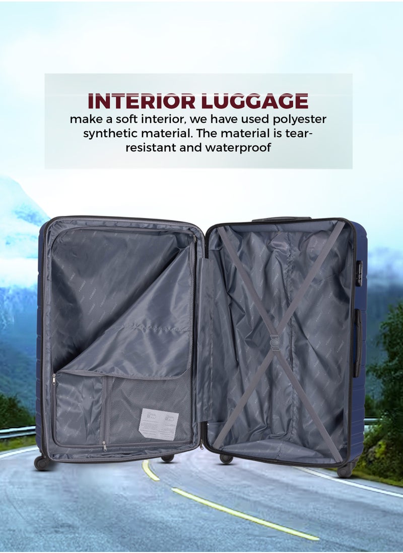 Stargold - 4 Pack Of Hardside Spinner Number Locked Luggage Trolley - Image 1