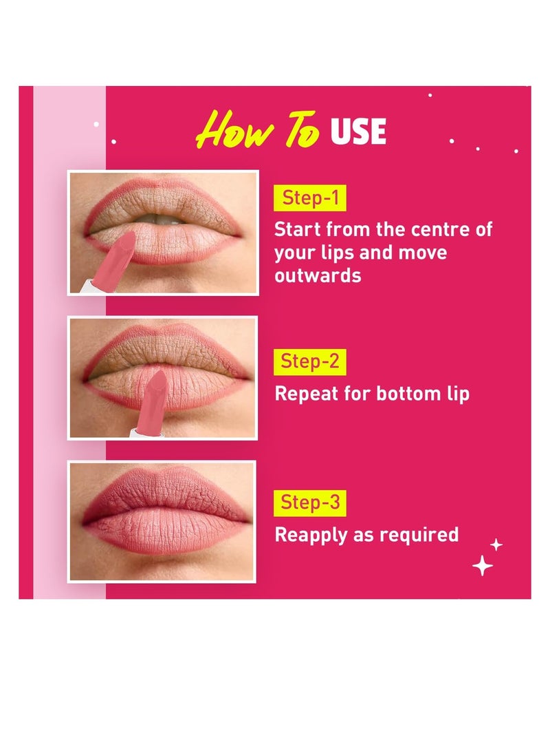 MyGlamm POPxo Makeup  Mini Lip Kit  No Drama 7.5gm Set of 3 Creamy Matte Berry Shade Lipsticks - Image 3