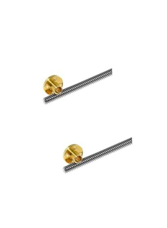 2pcs Printer Stepper Motor Screw Nut Threaded Rod For Quiet Smooth Printing - Image 1