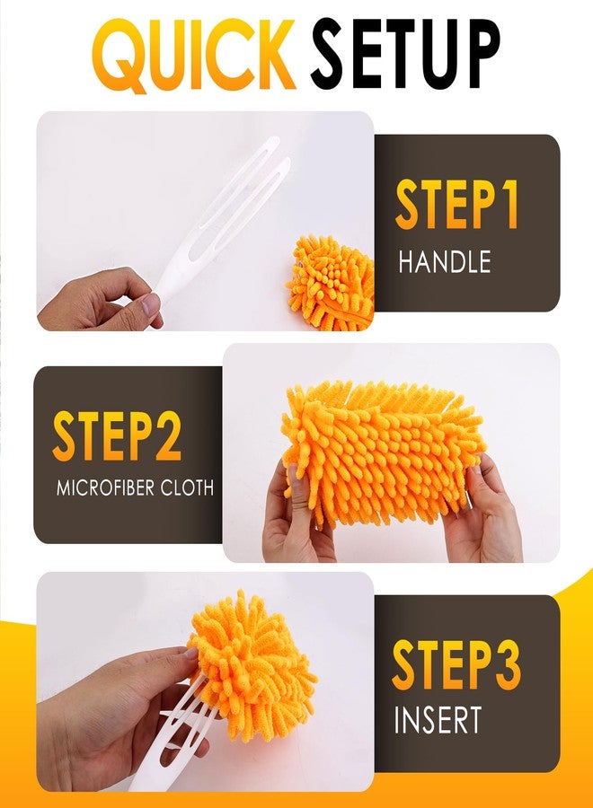 Redones Dusters for Swiffer - Reusable Duster Refill Compatible with Swiffer Hand Duster(8 Pack+1Handle), 360 Heavy Duty Dusters Refills - Image 4