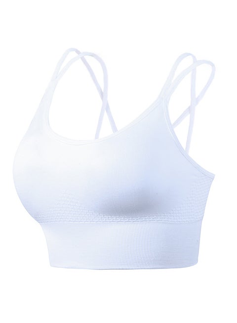 حمالة صدر رياضية مقاومة للصدمات بتصميم متقاطع من الخلف للجري واليوجا واللياقة البدنية