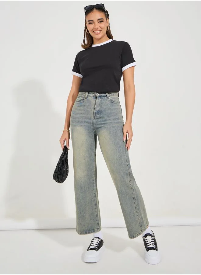 Styli Straight Leg Regular Fit Jeans