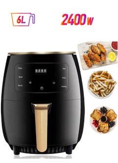 SILVER CREST Air Fryer, 6L Electric Hot Air Fryers Oilless Cooker, Digital LCD Touch Screen, Nonstick Basket, 2400W  - Image 1