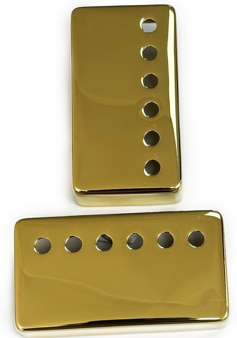 OVSAL 2pcs Brass Humbucker Guitar Pickup Covers, 50mm/52mm Neck Bridge Pickup Covers, Electric Guitar Pickup Covers for Les Paul Electric Guitar Budget friendly sizing alternatives - Image 1