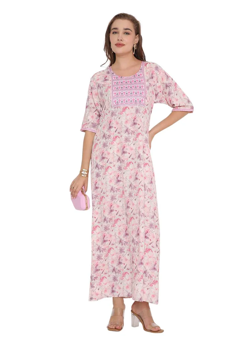 HANA & SARA BEAUTIFUL PRINTED LONG ARABIC KAFTAN FARASHA JALABIYA DRESSES