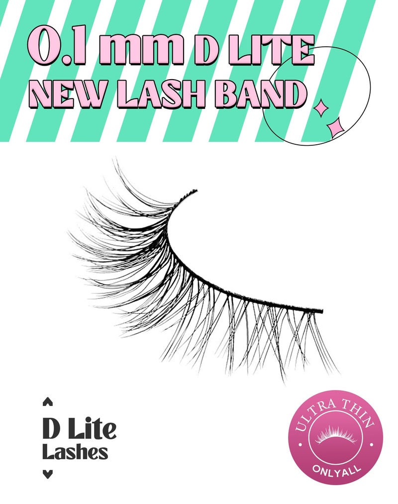 Onlyall Short Lashes Natural Eyelashes Wispy Lashes Small Eyelashes Natural Lashes False Lashes Fake Eyelashes for Beginners 10 Pairs D-M08 - Image 3