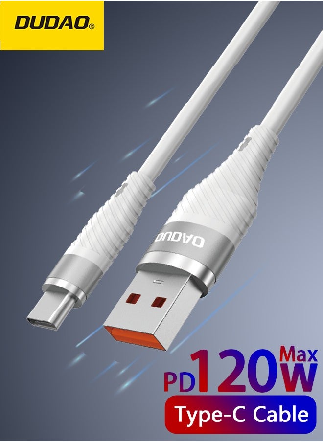 DUDAO 120W Fast Charging Cable, 1.23m Durable Lightning Cable, TPE Material, Safe Smart Chip, 3A High Current  - Image 1
