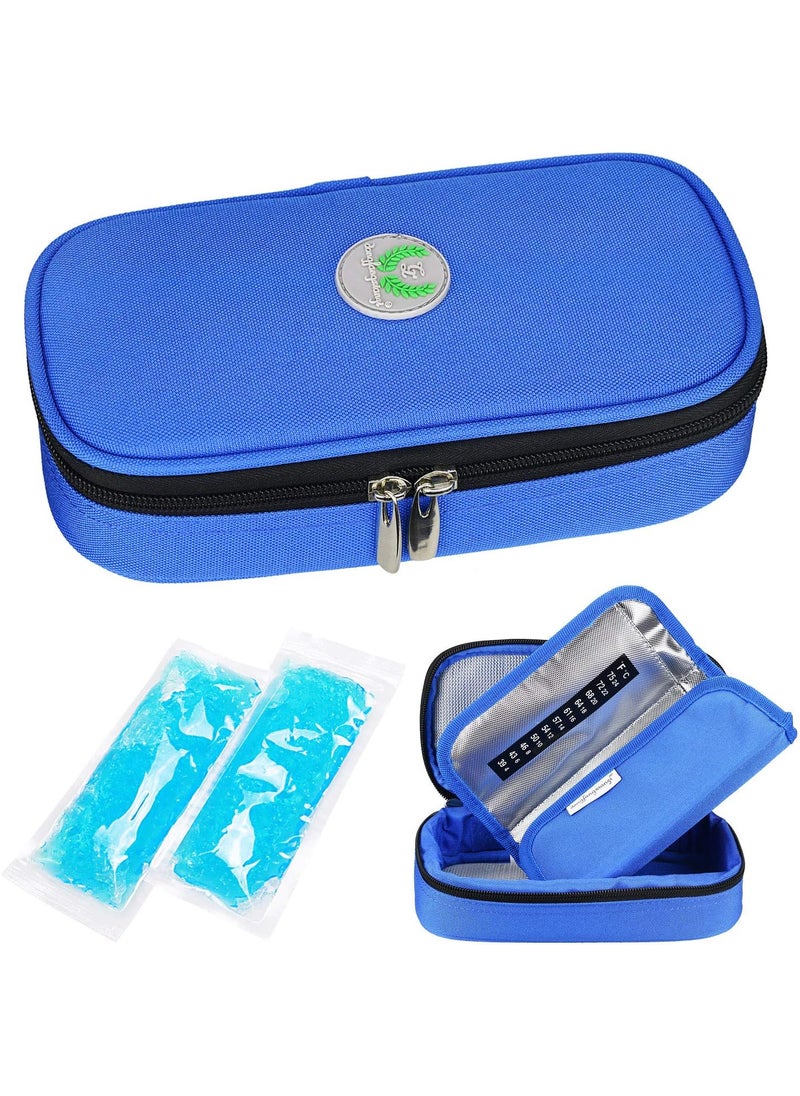 YOUSHARES YOUSHARES Insulin Cooler Travel Case - Medication Diabetic Insulated Organizer Portable Cooling Bag for Insulin Pen and Diabetic Supplies with 2 Cooler Ice Pack 