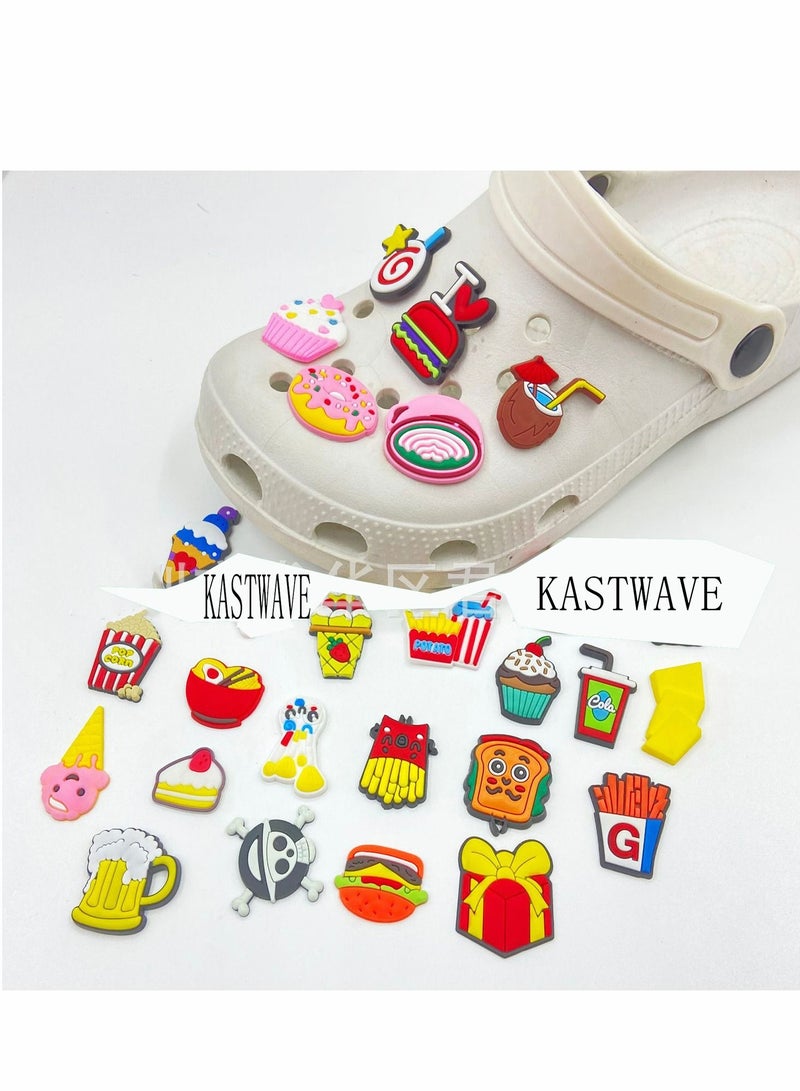 SYOSI Crocs Charms, Shoe Charm for Crocs, Fruit with Men Women Kids Girl Boy, Buckle Party Favors Birthday Gifts, Children Reward, 40 Pcs - Image 4