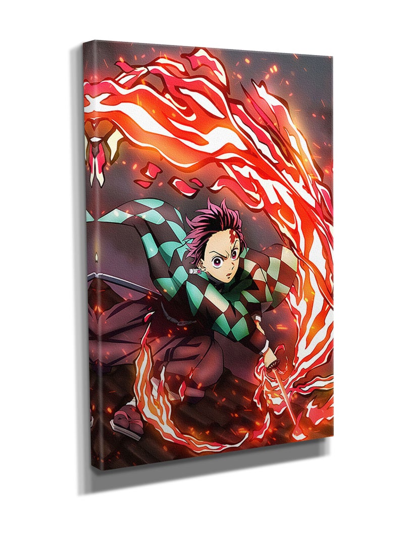 مودكلاس لوحة جدارية كانفس بإطار خشبي ديمون سلاير تانجيرو - Image 3