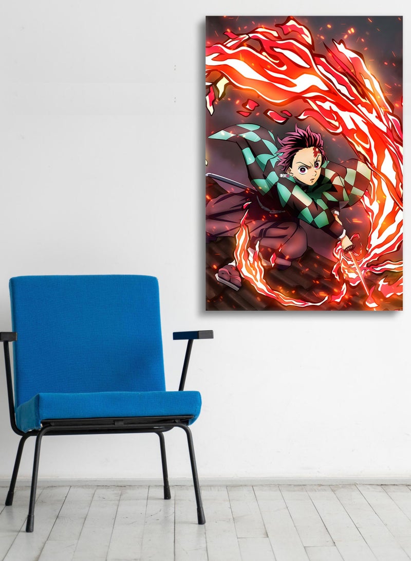 مودكلاس لوحة جدارية كانفس بإطار خشبي ديمون سلاير تانجيرو - Image 1