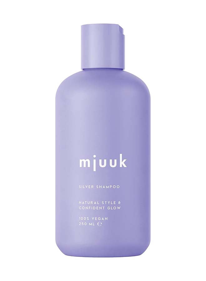 Mjuuk Silver Toning Shampoo | For Blonde Highlighted And Grey Hair | Anti-Brass Purple Pigment | Colour Correction | 100 Percent | Vegan 250ml - Image 1