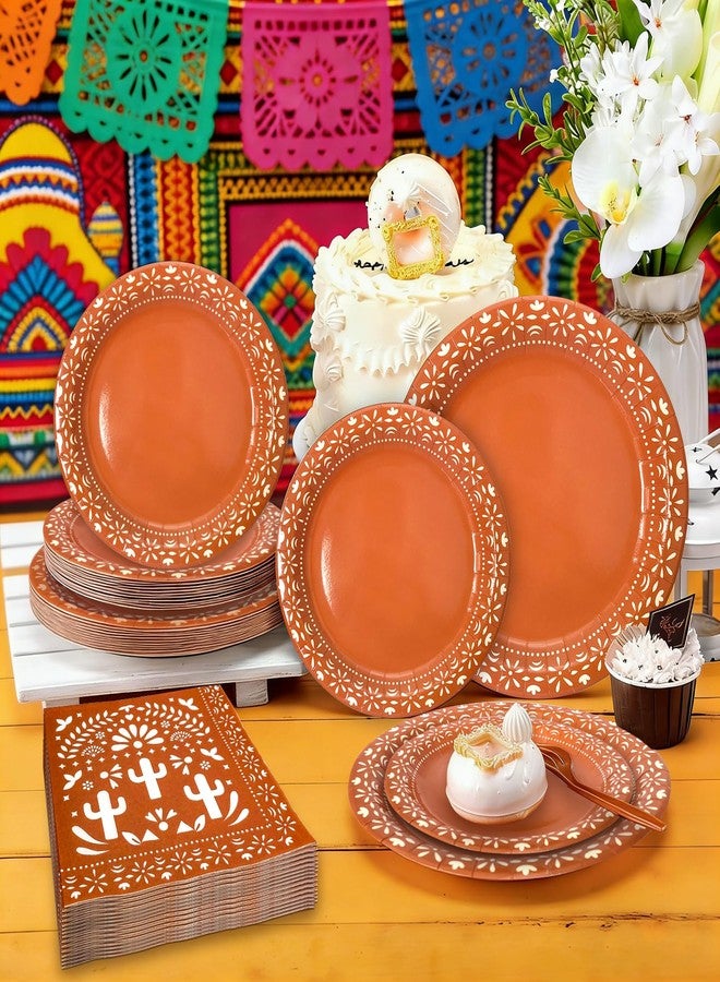 Dhnvcud 180Pcs Cielito Lindo Party Decoration,Platos De Barro Mexicanos Fiesta Paper Plates and Napkins Set for Mexican Theme Party Supplies,Servrs 60 Guests - Image 4