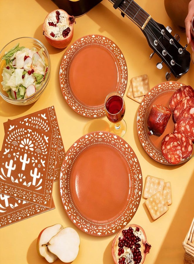 Dhnvcud 180Pcs Cielito Lindo Party Decoration,Platos De Barro Mexicanos Fiesta Paper Plates and Napkins Set for Mexican Theme Party Supplies,Servrs 60 Guests - Image 3
