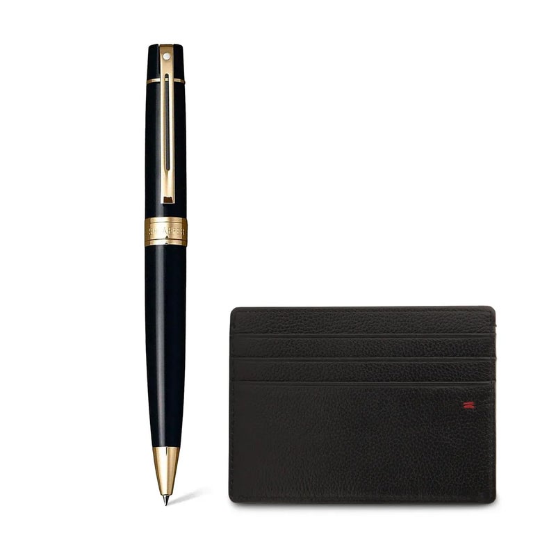 SHEAFFER Pen Sheaffer 300 G9325 Glossy Black With Gold Tone Trims Bp With Credit Card Holder - Image 1