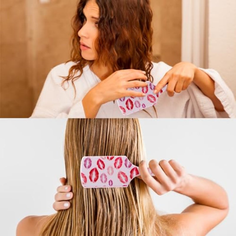 Red by Kiss Designed Brush, Easy Hair Detangling and Styling, Scalp Massage and Smoothing Hairbrush, Comfortable Cushion Pad, Wet Dry Hair - Image 5