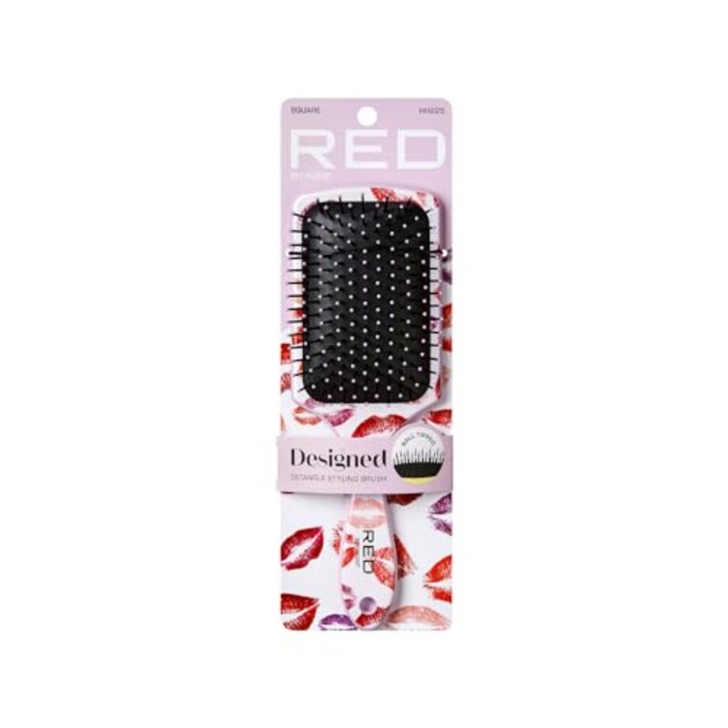 Red by Kiss Designed Brush, Easy Hair Detangling and Styling, Scalp Massage and Smoothing Hairbrush, Comfortable Cushion Pad, Wet Dry Hair - Image 2