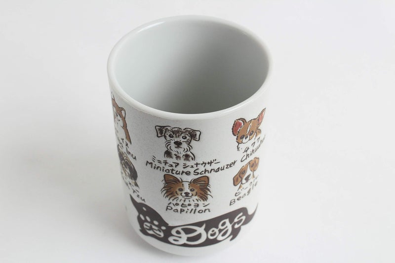 Mino ware Japanese Ceramics Sushi Yunomi Chawan Tea Cup Various Dogs made in Japan (Japan Import) YAY051 - Image 5