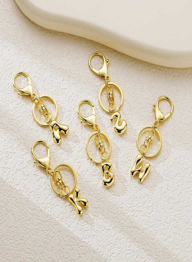 Kainier Gold Bubble Initial Keychain for Women Bag Charm Purse Key Alphabet Handbags Pendant Accessories Gift - Image 5