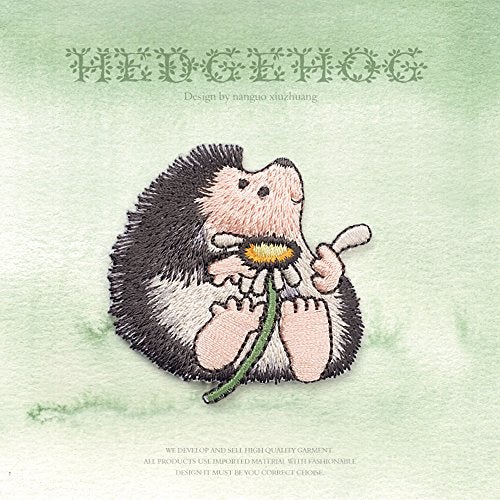 ZOOPOLR 2 Pcs Hedgehog Iron On Patches for Backpacks, Hats, DIY Sew on Applique Patch, Vintage Embroidered Patches for Repair Clothes, Jackets, Jeans - Image 4