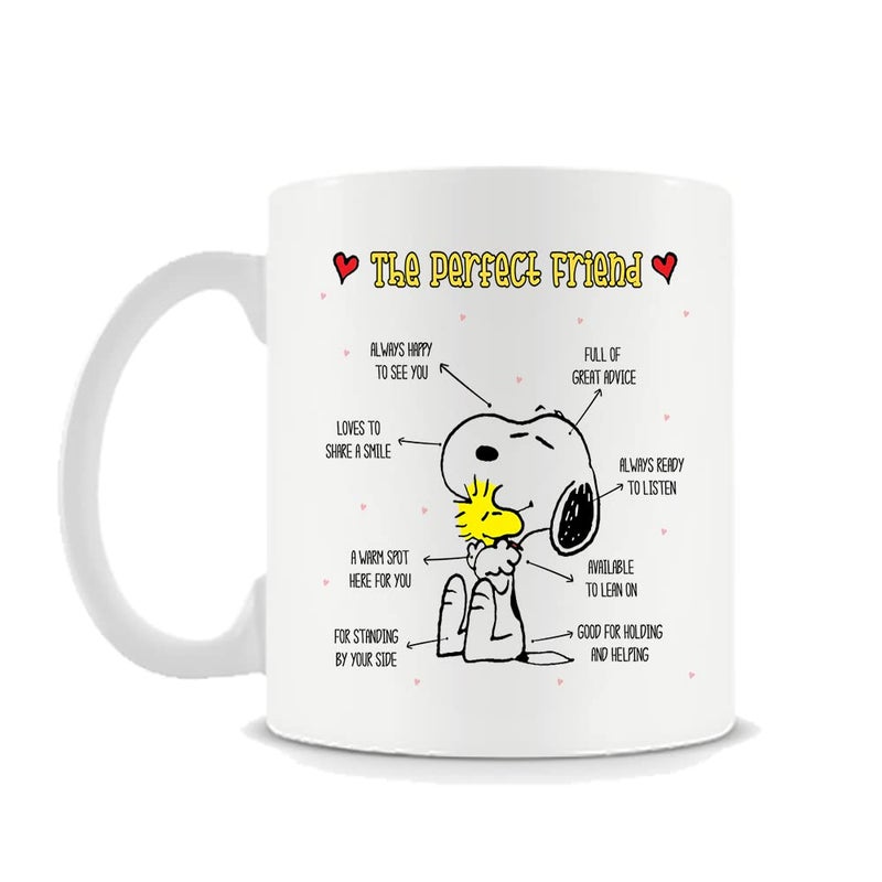APSRA LS Peanut Snoopy Best Friend Mug Definition Friend Qualities of Friend Bestie Colleague Hug Mug 11 oz66512 - Image 1