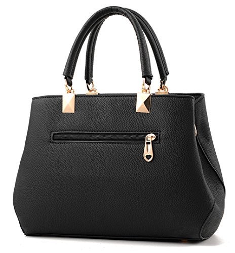 Dreubea Womens Handbag Tote Shoulder Purse Leather Crossbody Bag (Khaki) - Image 3