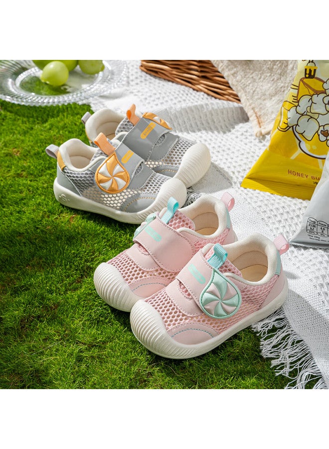 Thombaker Toddler Sandals For Baby Boys, Summer Mesh Infant Shoes, Soft-soled Functional Girls' Shoes For Ages 1-3, Pink Size 19 - Image 1