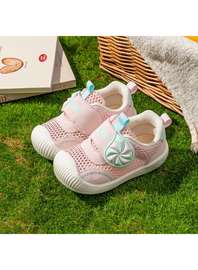 Thombaker Toddler Sandals For Baby Boys, Summer Mesh Infant Shoes, Soft-soled Functional Girls' Shoes For Ages 1-3, Pink Size 19 - Image 4