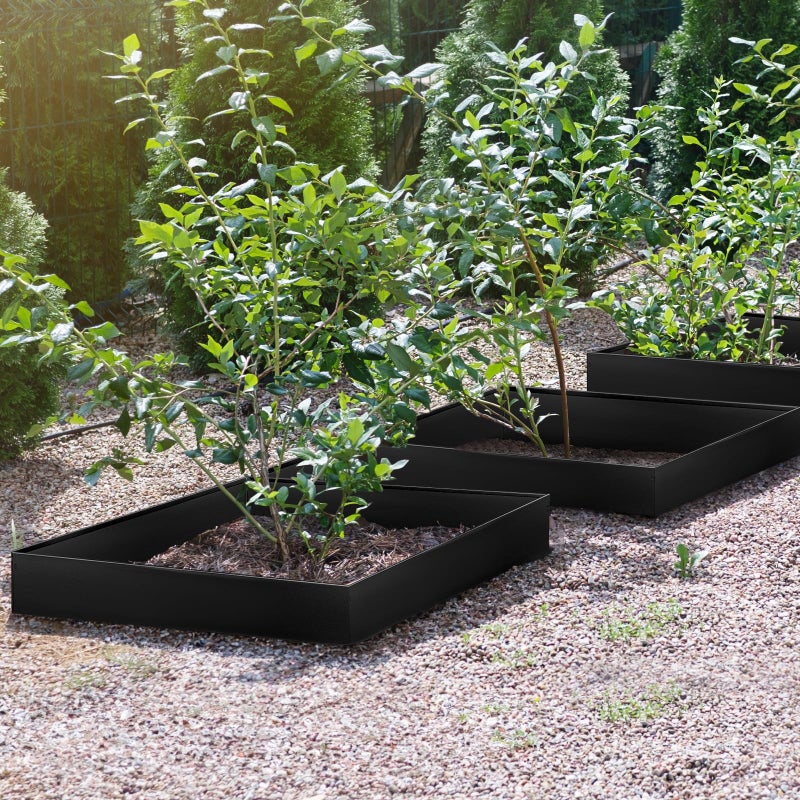 LAVEVE Landscape Edging Galvanized Steel Black, Hammer-in Metal Garden Edging Border with Clips, Suitable for Garden Fence, Paver Edging, Lawn and Yard - Image 4