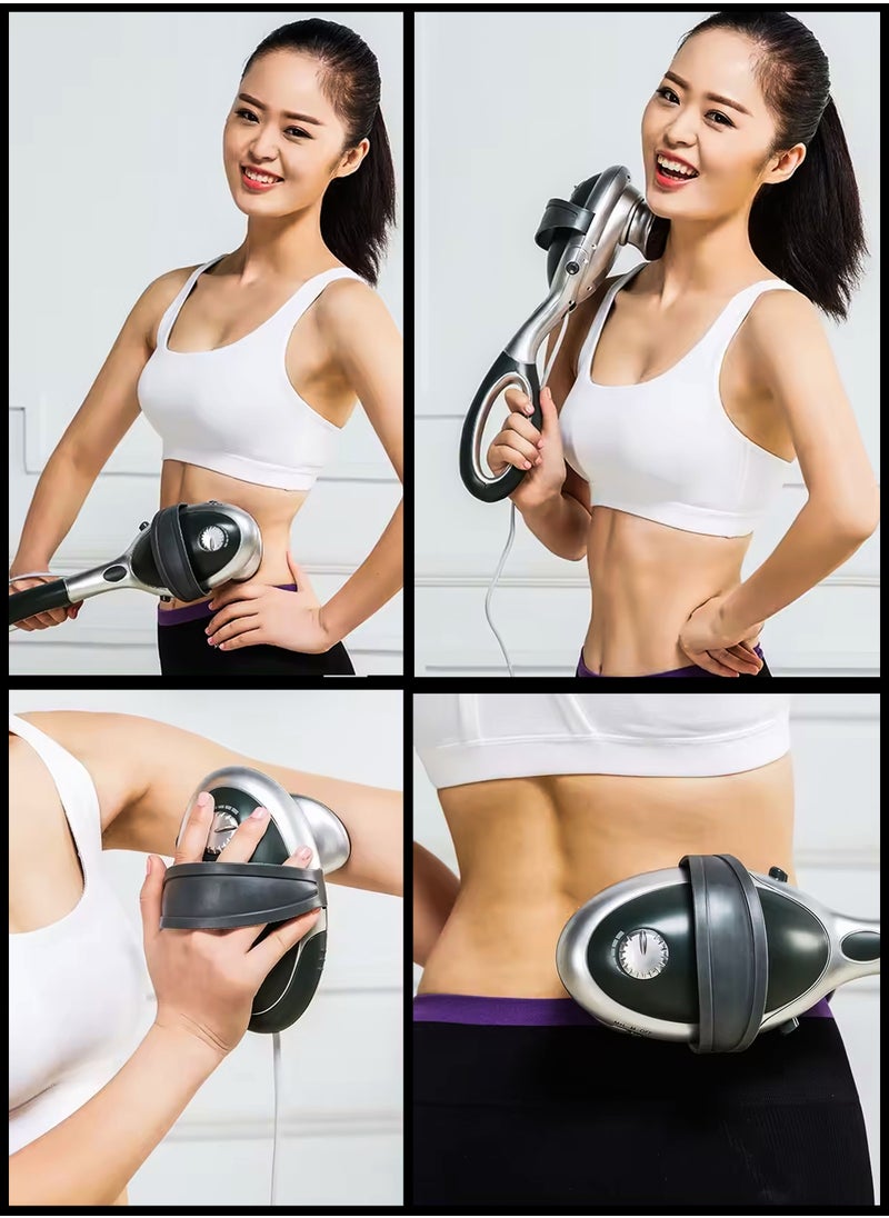 R.VIHAN - Handheld 2 In 1 Detachable Handle Full Body Massager Infrared Heating Vibration Deep Tissue Massage Electric Percussion For Neck Shoulder Back Arms Leg Foot Calf Muscle Relax Pain Hand Tension Relief - Image 1