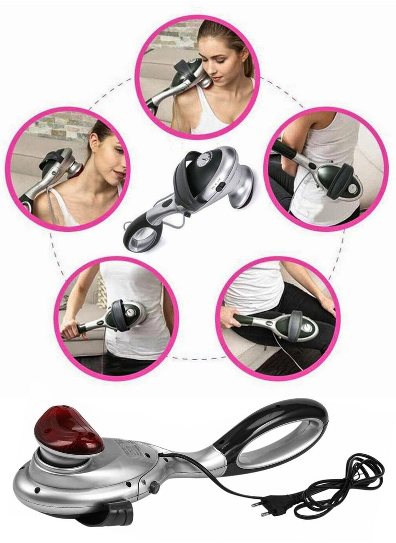 R.VIHAN - Handheld 2 In 1 Detachable Handle Full Body Massager Infrared Heating Vibration Deep Tissue Massage Electric Percussion For Neck Shoulder Back Arms Leg Foot Calf Muscle Relax Pain Hand Tension Relief - Image 1