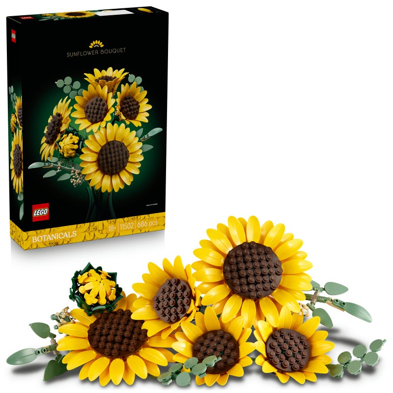 LEGO Botanicals Sunflower Bouquet 11502 Building Toy Set (686 Pieces)