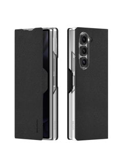 araree araree Bonnet Diary Samsung Galaxy Z Fold 6 Case, PU Leather Flip Folio Case Closure Folding Flip Cover Compatible with Samsung Galaxy Z Fold 6 5G - Black  - Image 1