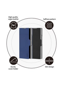 araree araree Bonnet Diary Samsung Galaxy Z Fold 6 Case, PU Leather Flip Folio Case Closure Folding Flip Cover Compatible with Samsung Galaxy Z Fold 6 5G - Black  - Image 3